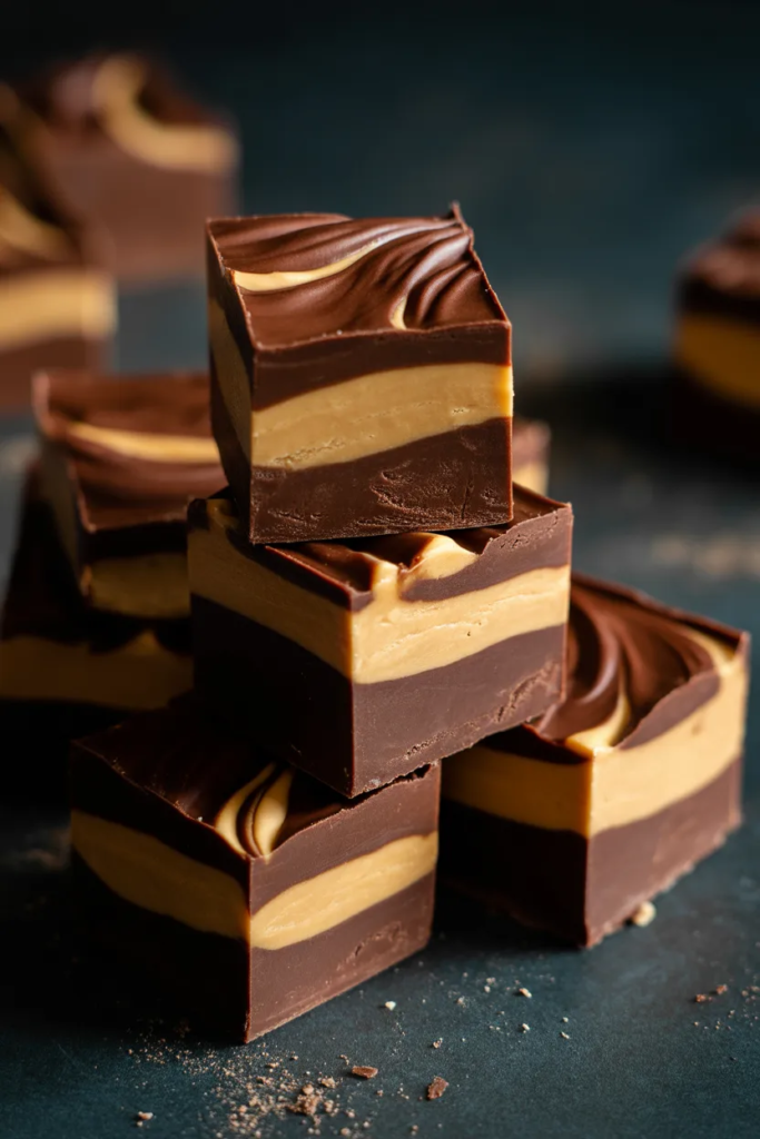 Chocolate Peanut Butter Fudge Squares