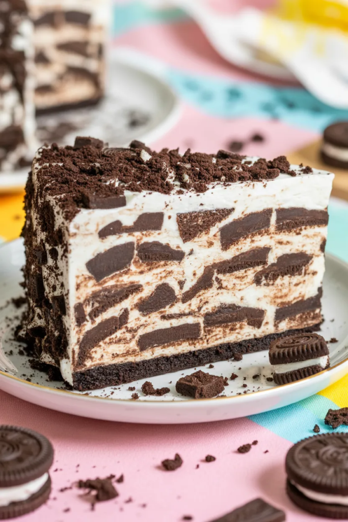 Cookies and Cream Fridge Cake