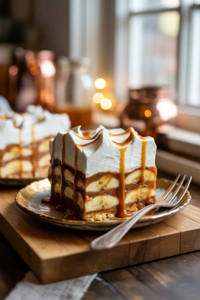 Banana Caramel Icebox Bars