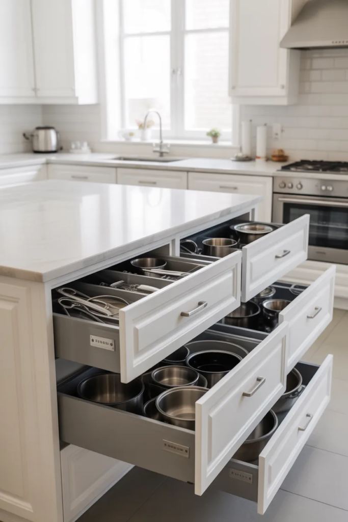 Storage-Heavy Drawer Island