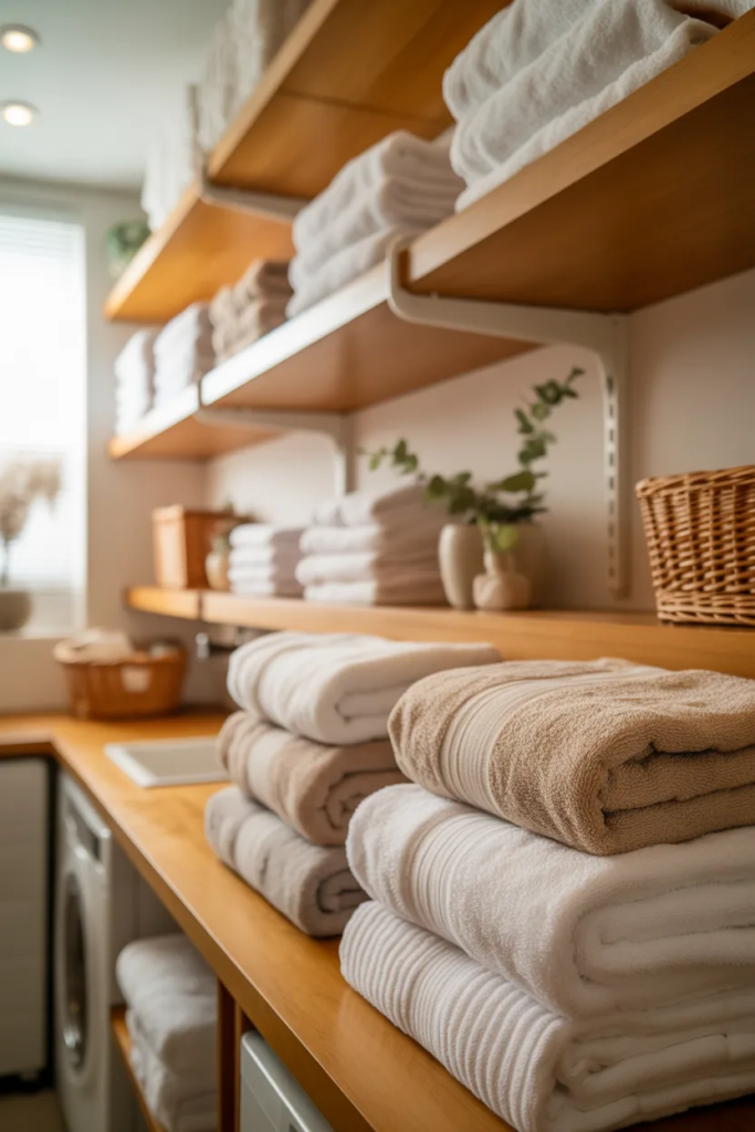 Folded Towels as Decor