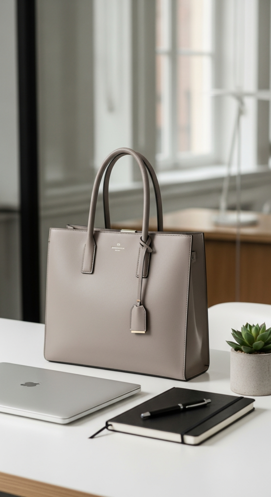 Structured Work Tote Bag