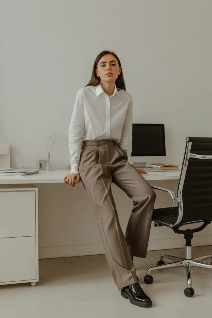 Button-Down Shirt with Tailored Trousers - Smart Casual Outfit Ideas