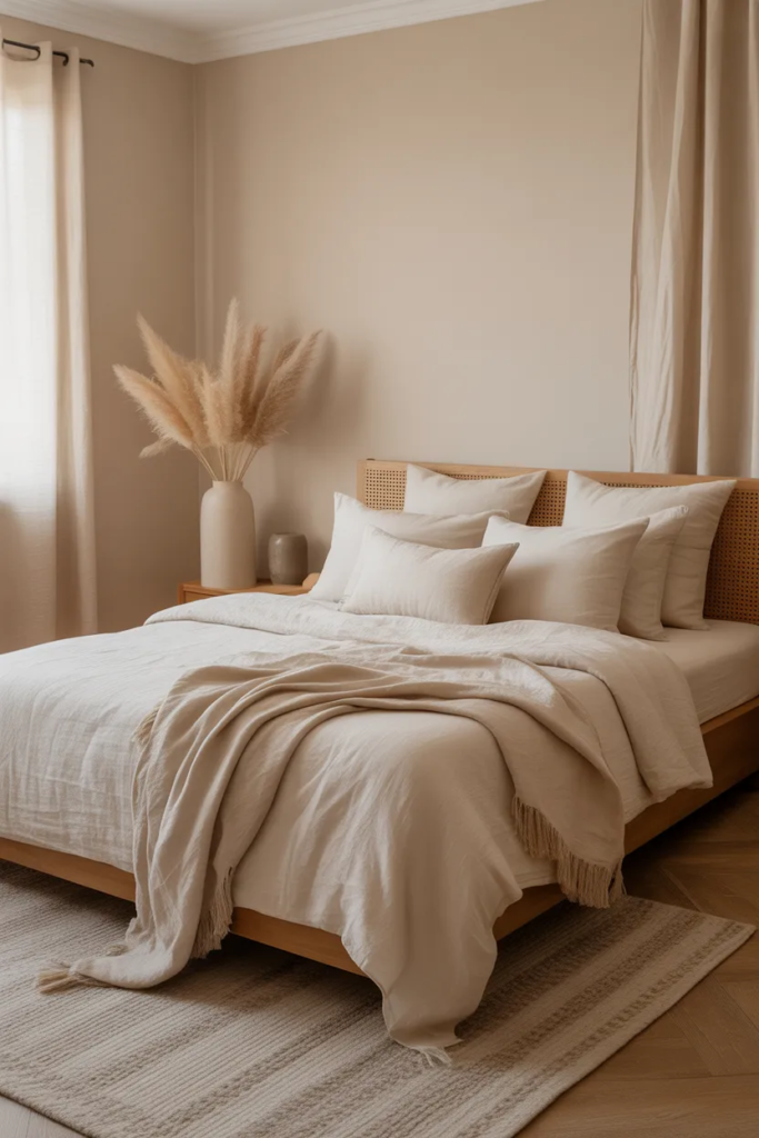 Soft Neutral Color Palette - Bedroom Interior Ideas