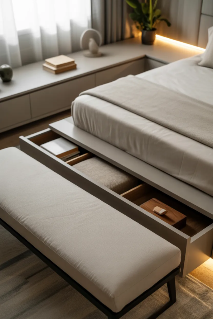 Multi-Functional Storage Furniture Bedroom Interior Ideas-