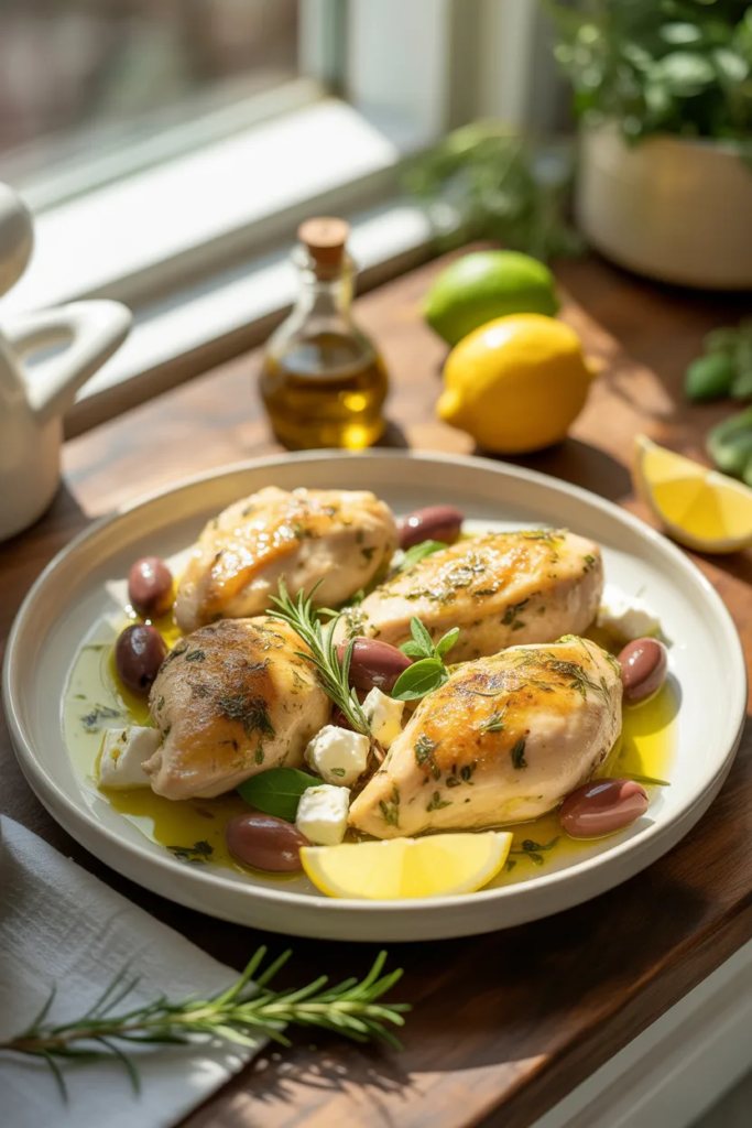 Greek Lemon Chicken with Olives