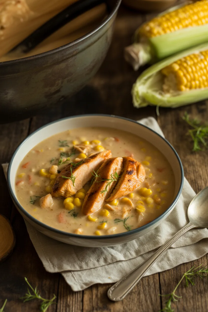 BBQ Chicken and Corn Chowder