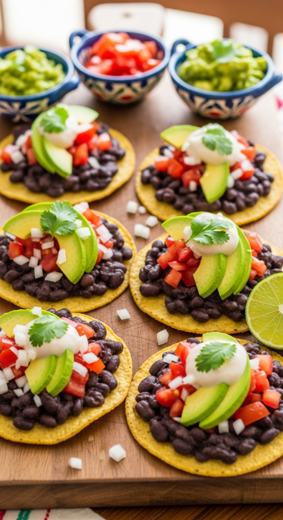 Simple Black Bean Tostadas
