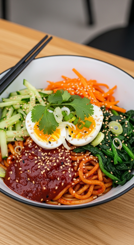Spicy Korean Gochujang Noodle Bowl - Asian Noodle Bowl Ideas