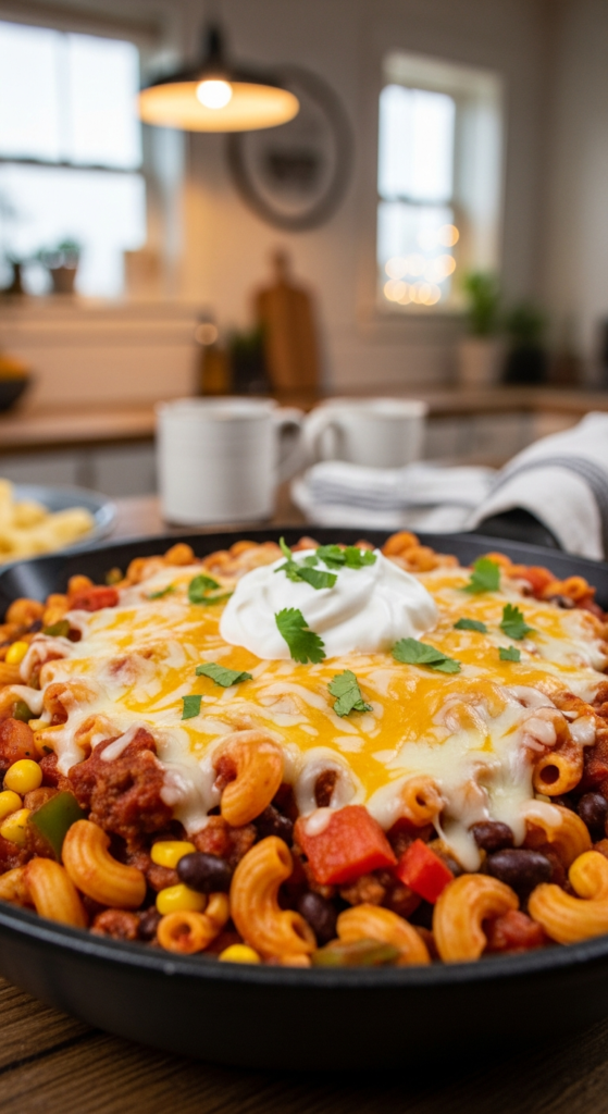 Cheesy Mexican Pasta Skillet - 12 Mexican Weeknight Dinner Recipes Made Simple