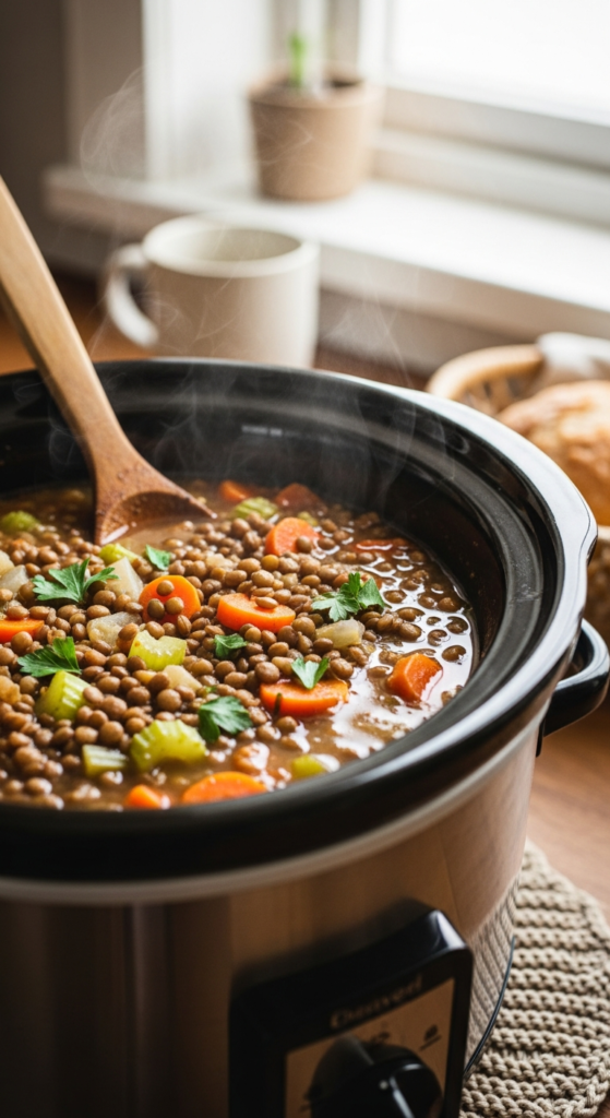 Slow Cooker Lentil Soup