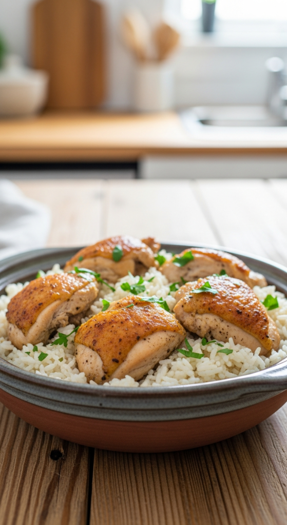 Slow Cooker Chicken and Rice