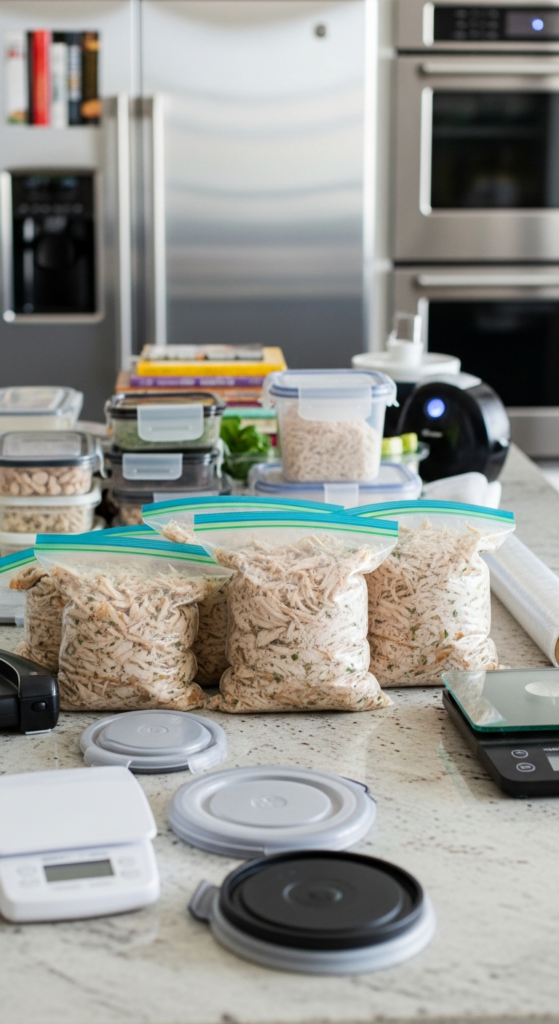 Slow Cooker Shredded Chicken - Freezer Friendly Meal Ideas