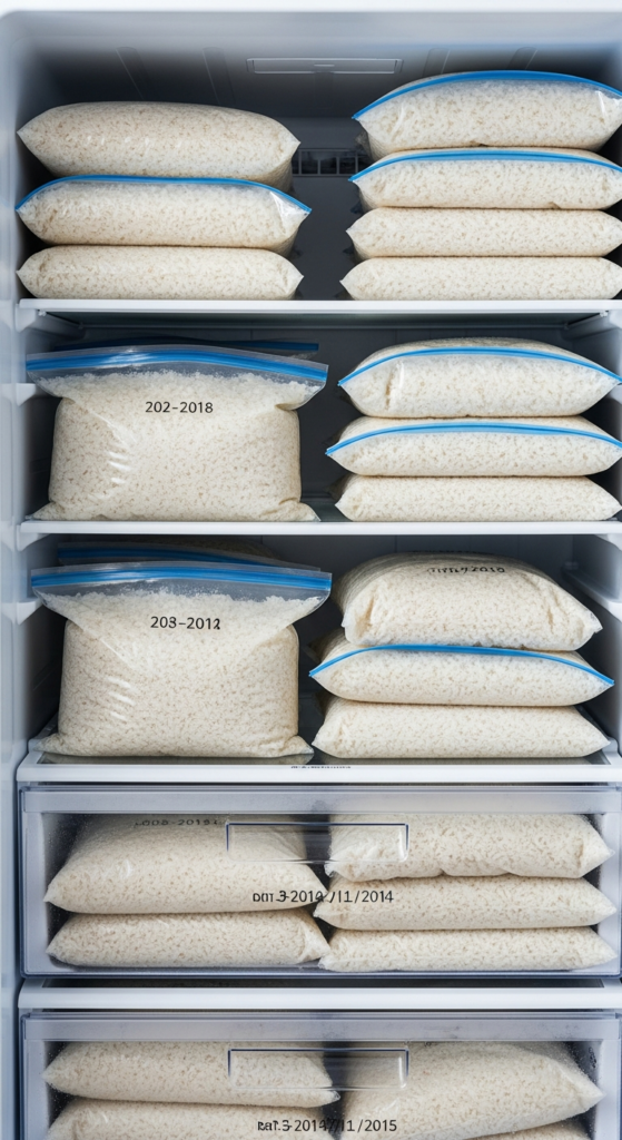 Cooked Rice Portions - Freezer Friendly Meal Ideas