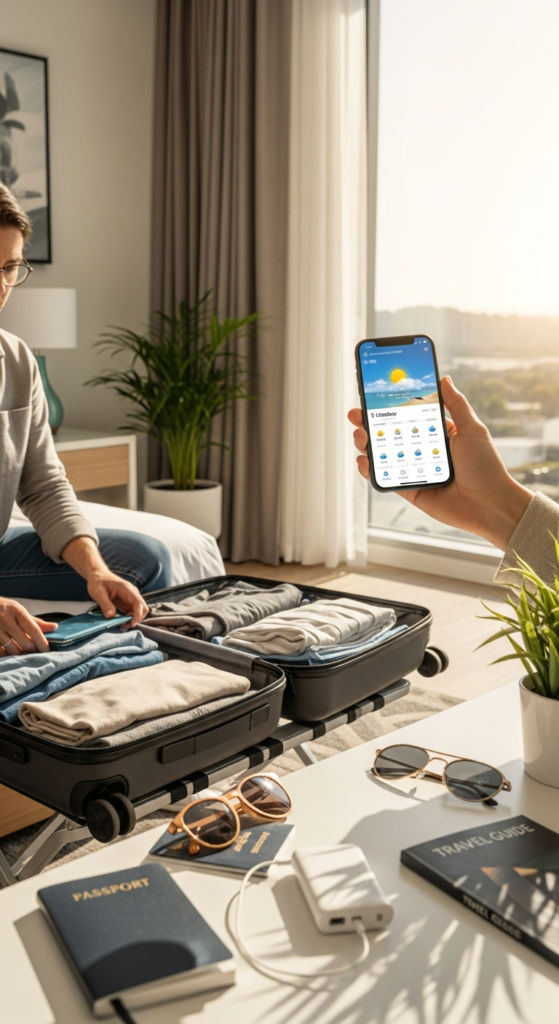 Not Checking the Weather Forecast - Travel Packing Mistakes to Avoid