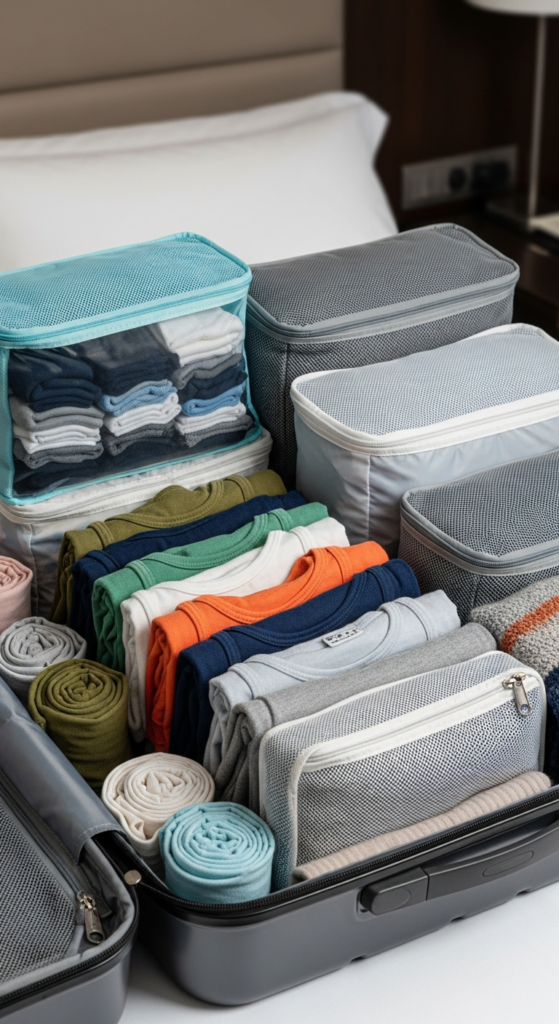 Not Rolling or Organizing Clothes Properly