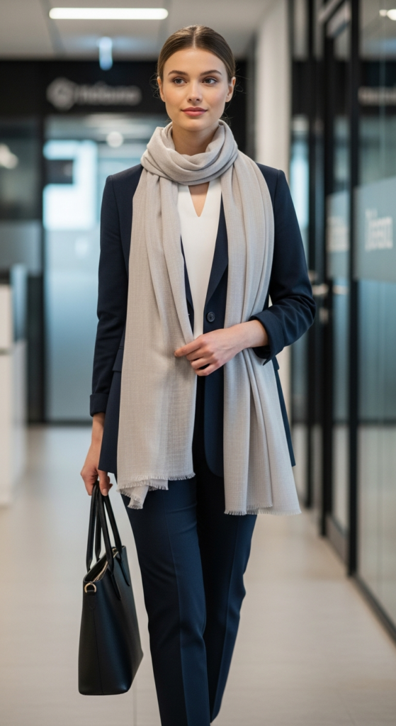 Neutral Office Scarf