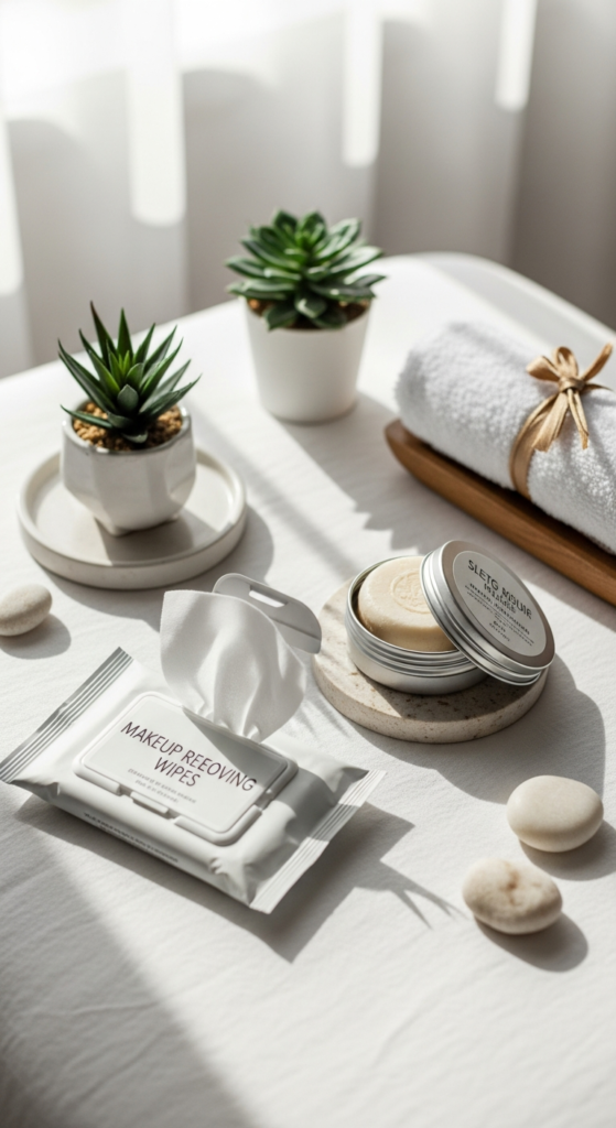 Makeup Removing Wipes or Solid Cleanser