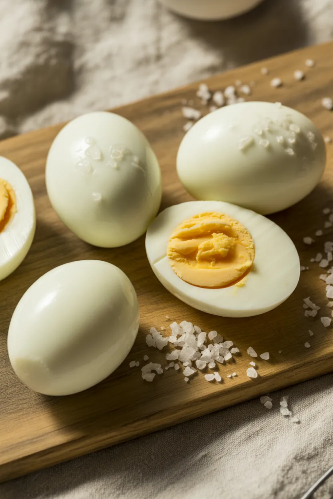 Hard-Boiled Eggs with Sea Salt - Keto Friendly Snack Ideas