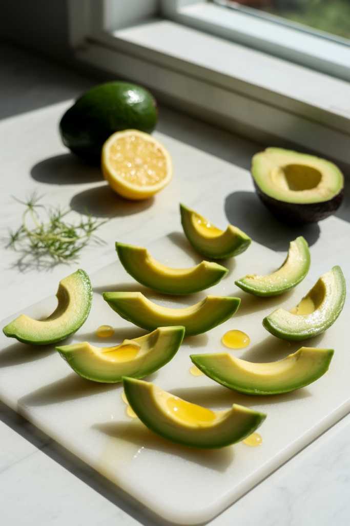 Avocado Slices with Lemon