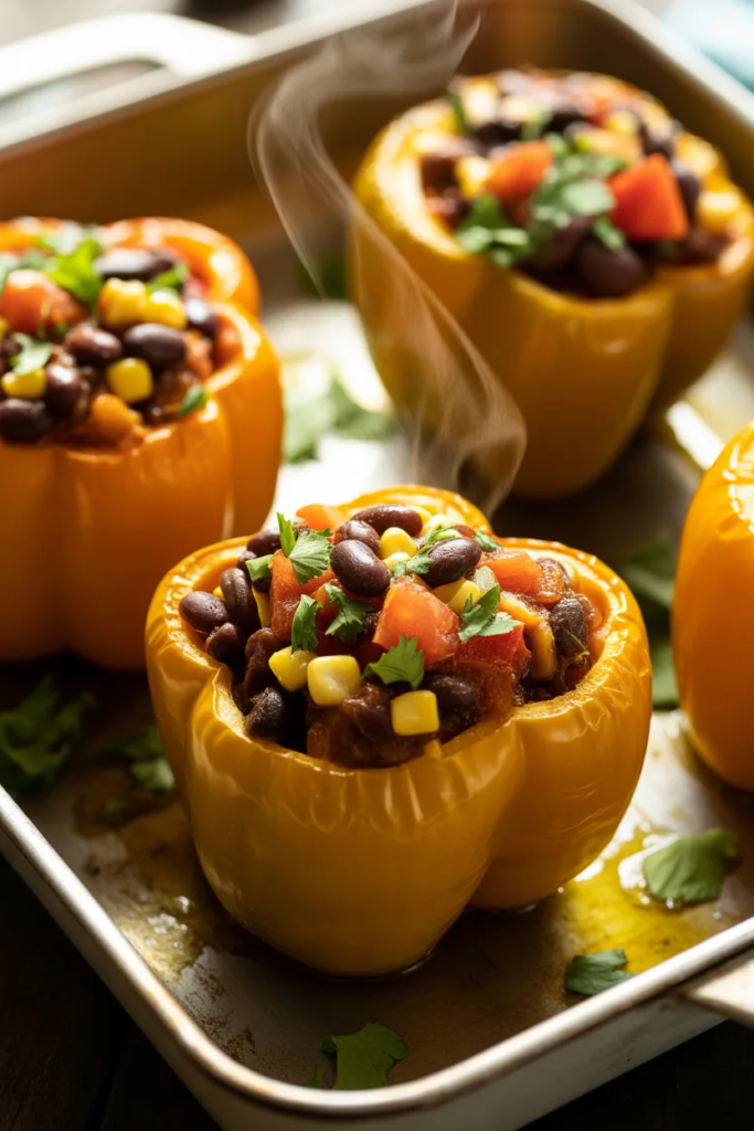 Vegetable and Bean Stuffed Peppers