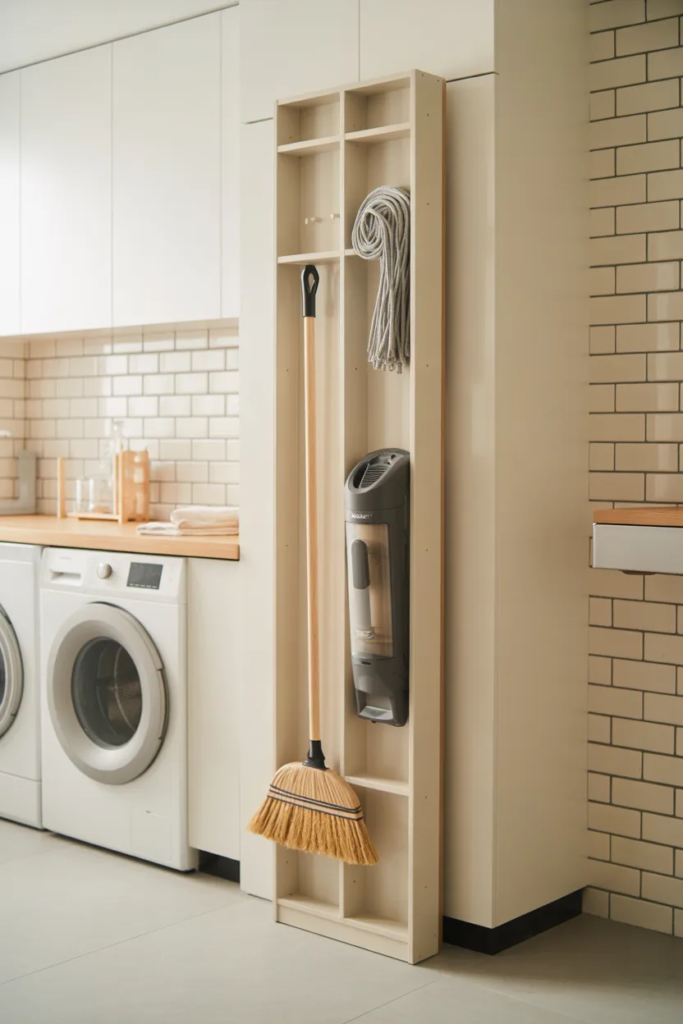 Vertical Storage Cabinets for Cleaning Tools