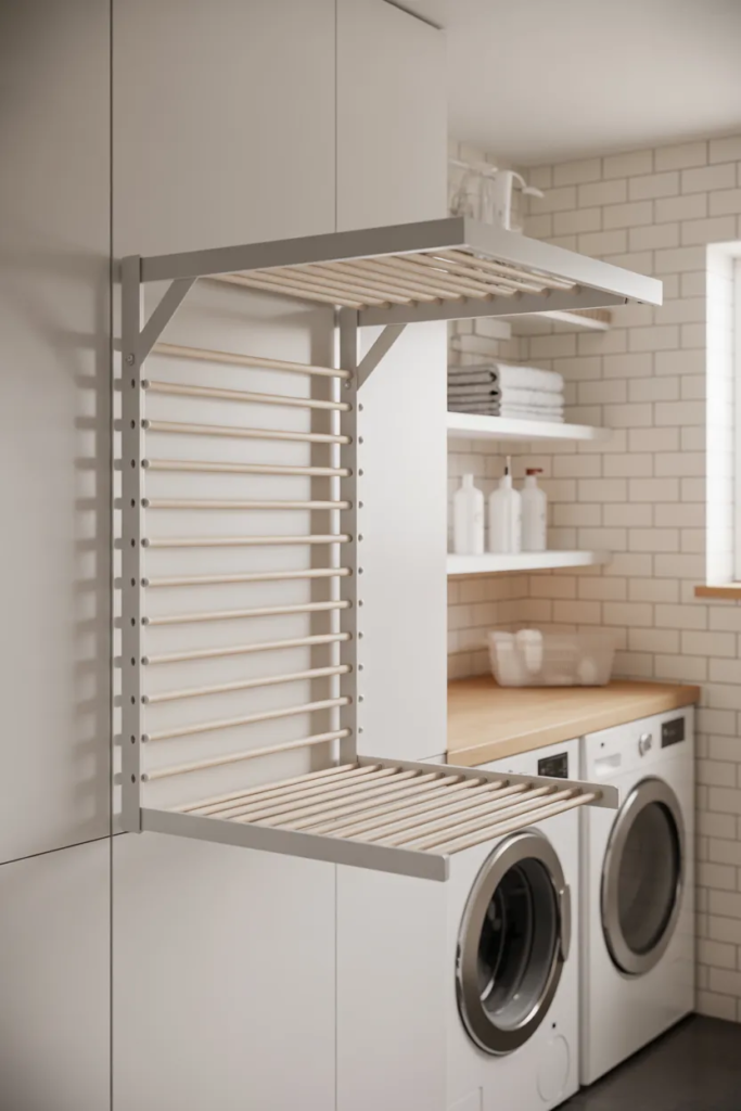 Fold-Down Wall-Mounted Drying Rack