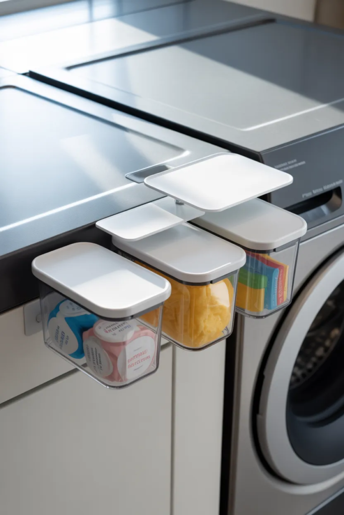 Magnetic Storage on Washer and Dryer Sides