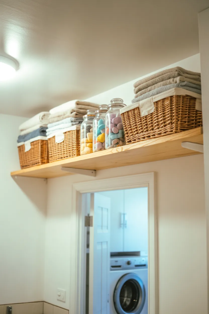 Shelf Above Doorway for Rarely Used Items
