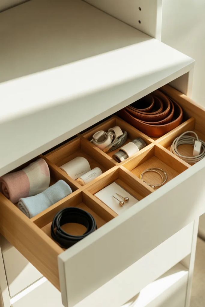 Drawer Dividers for Laundry Accessories