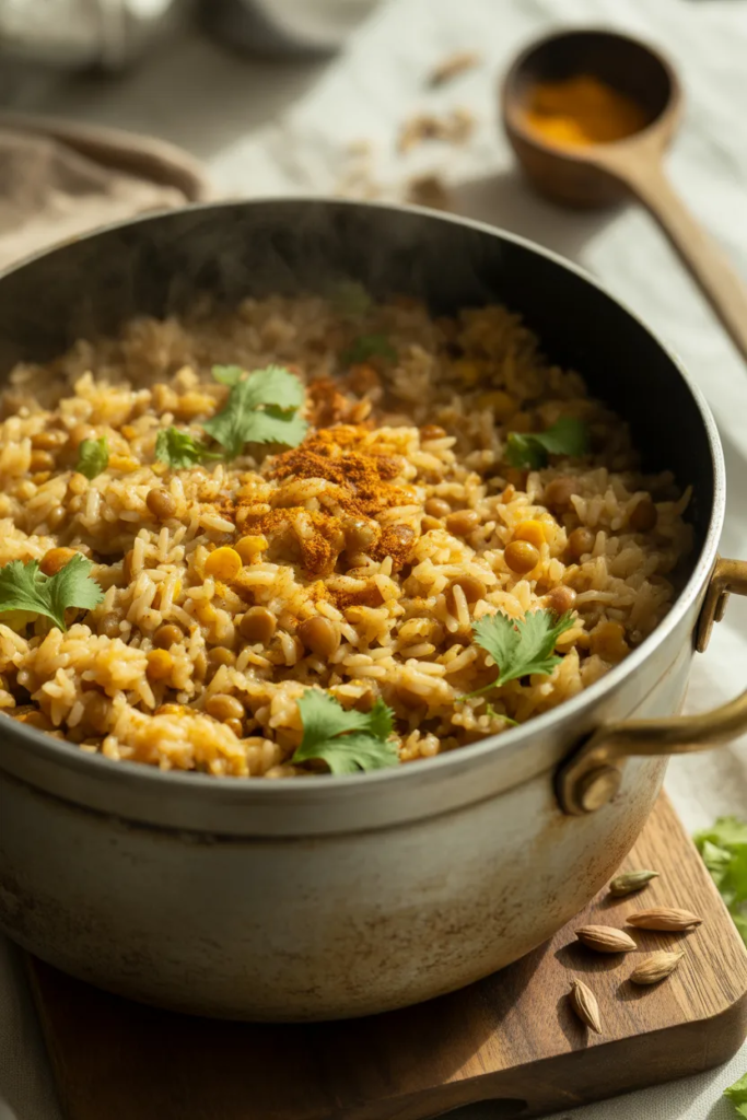 One-Pot Rice and Lentil Dinner - Budget Friendly Dinner Recipes