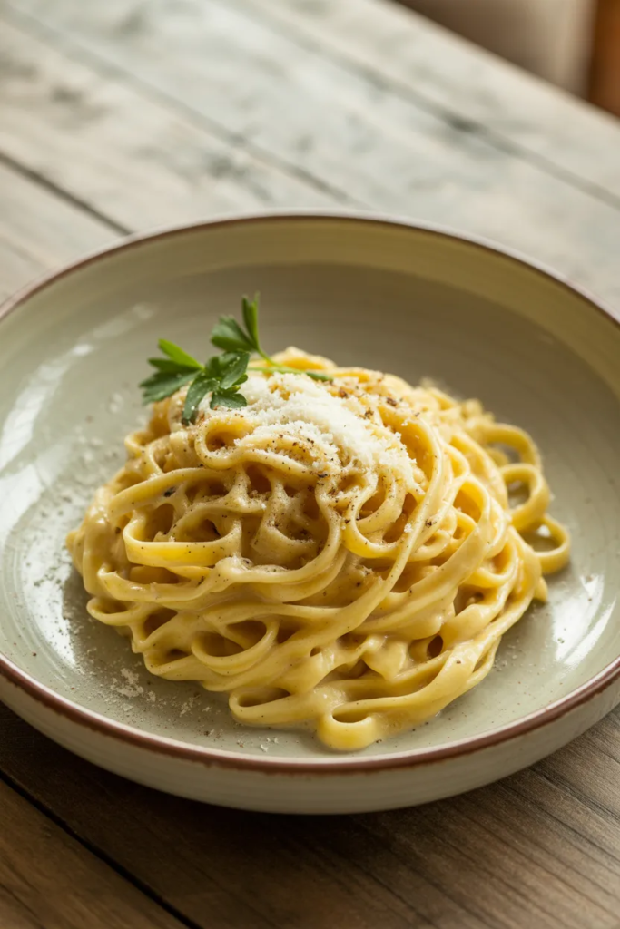 Creamy Pasta with Garlic and Oil - Budget Friendly Dinner Recipes