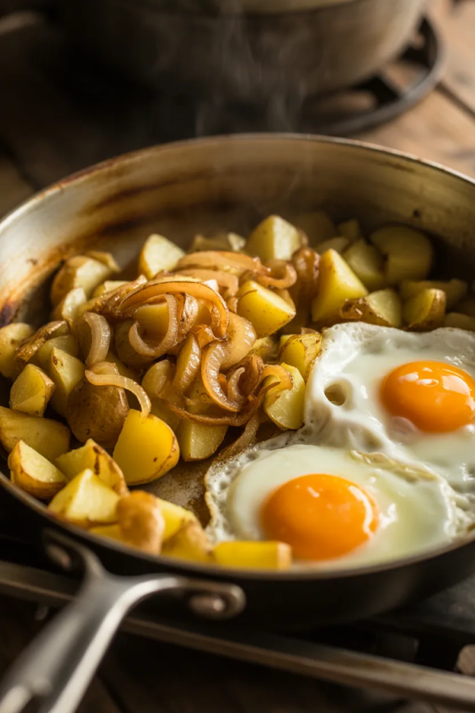 Skillet Potatoes with Onions and Eggs