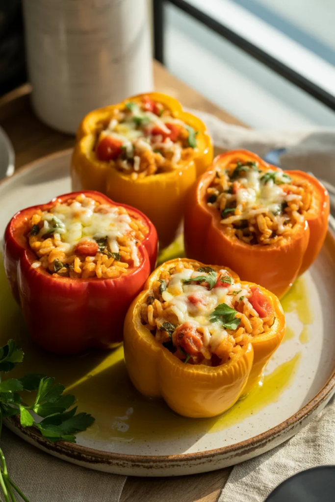 Stuffed Bell Peppers with Rice