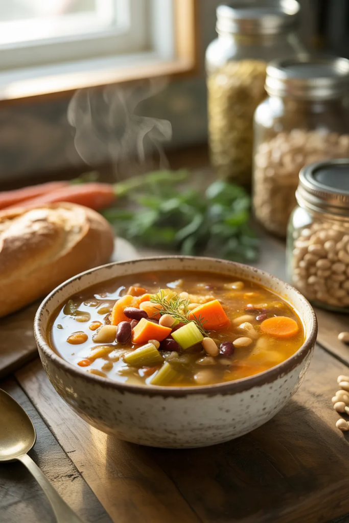 Simple Soup with Pantry Staples - Budget Friendly Dinner Recipes