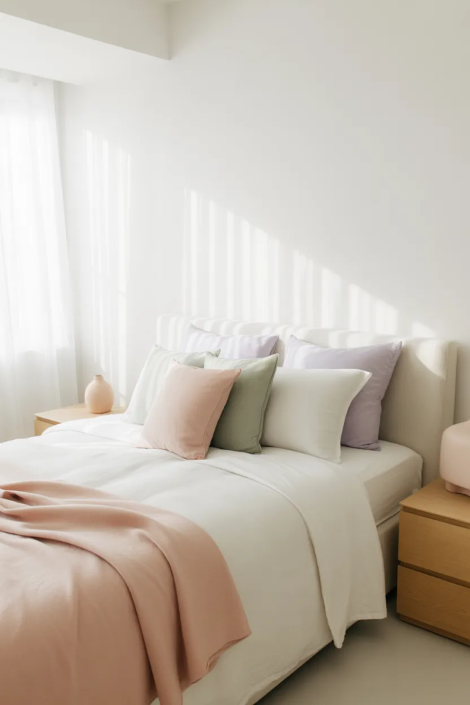 White and Pastel Bedroom for Airy Elegance - Girly Bedroom Ideas