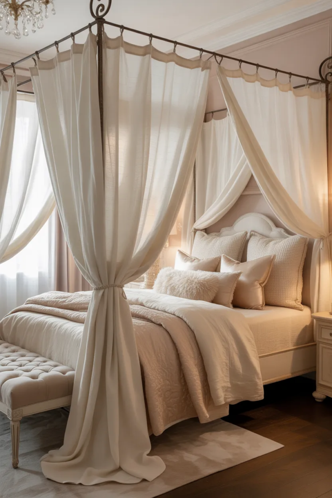 Elegant Canopy or Statement Bed