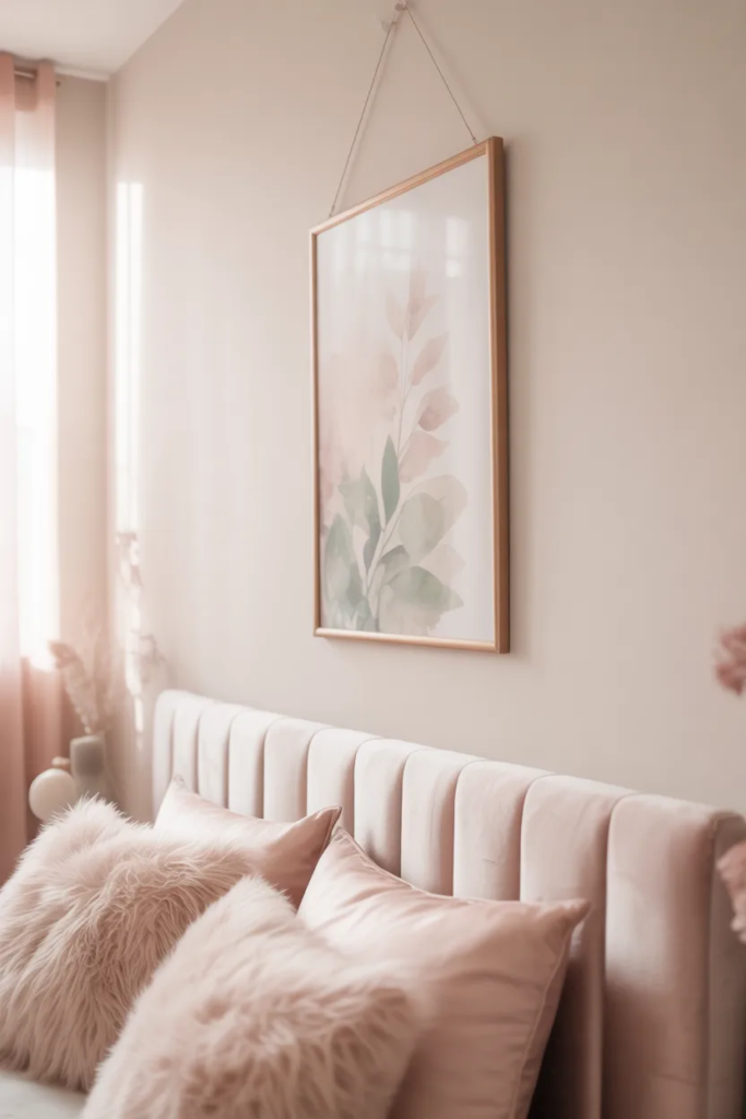 Minimal Wall Art With Feminine Details - Girly Bedroom Ideas