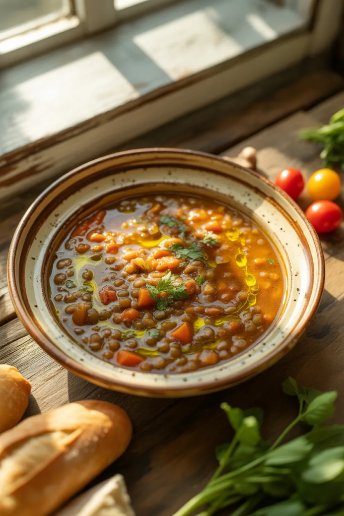 Lentil and Vegetable Mediterranean Soup