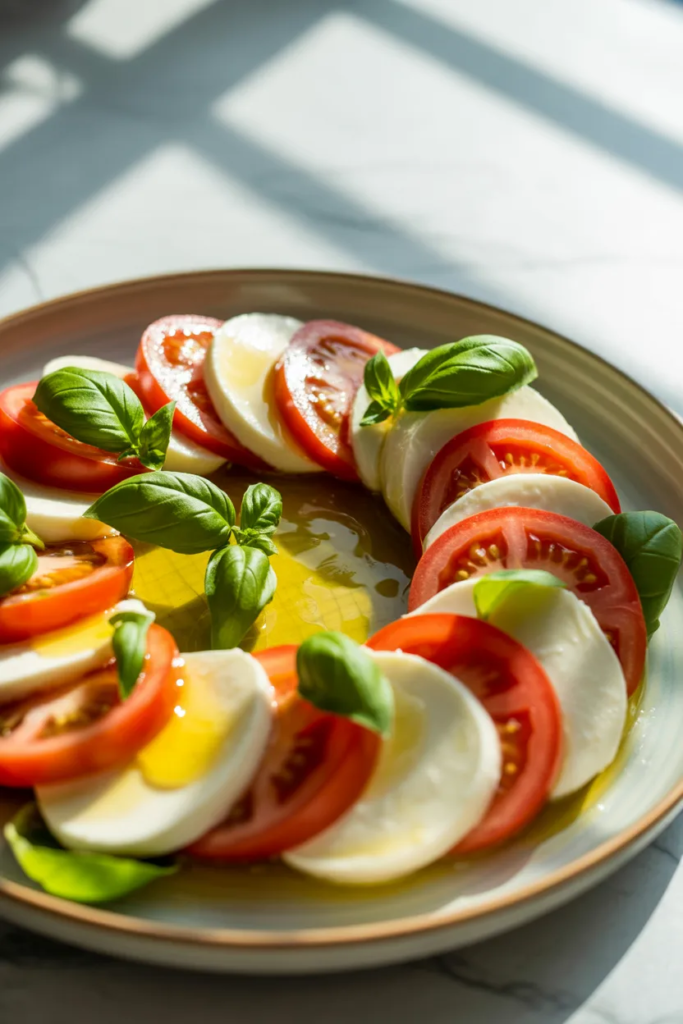 Mediterranean Tomato and Mozzarella Plate