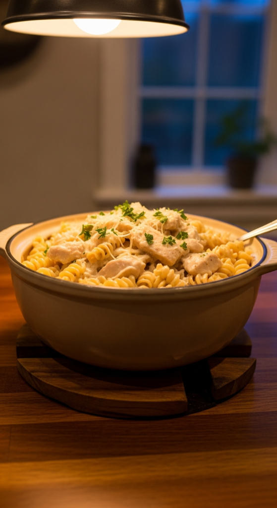 One Pot Chicken Alfredo Pasta