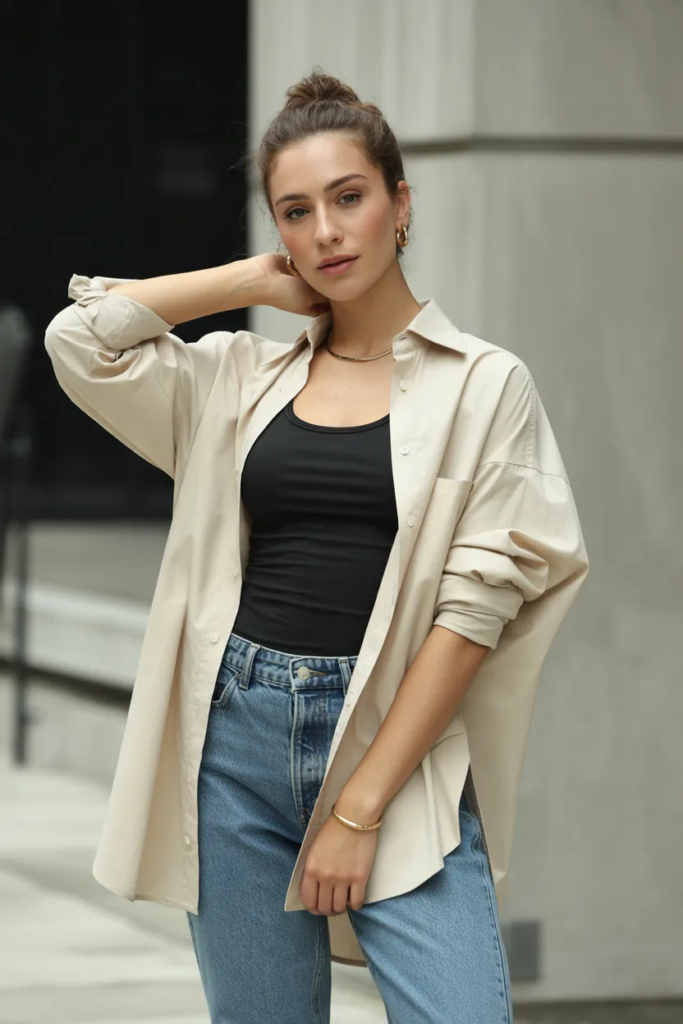 Oversized Shirt as a Layering Piece