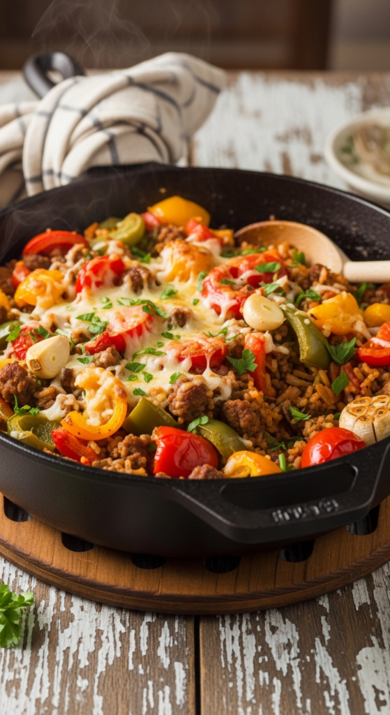 One Pot Stuffed Pepper Skillet