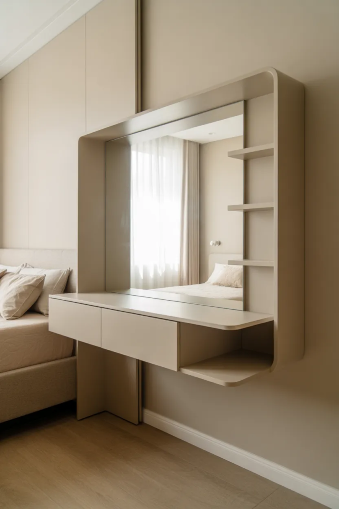 Floating Dressing Table for Small Spaces