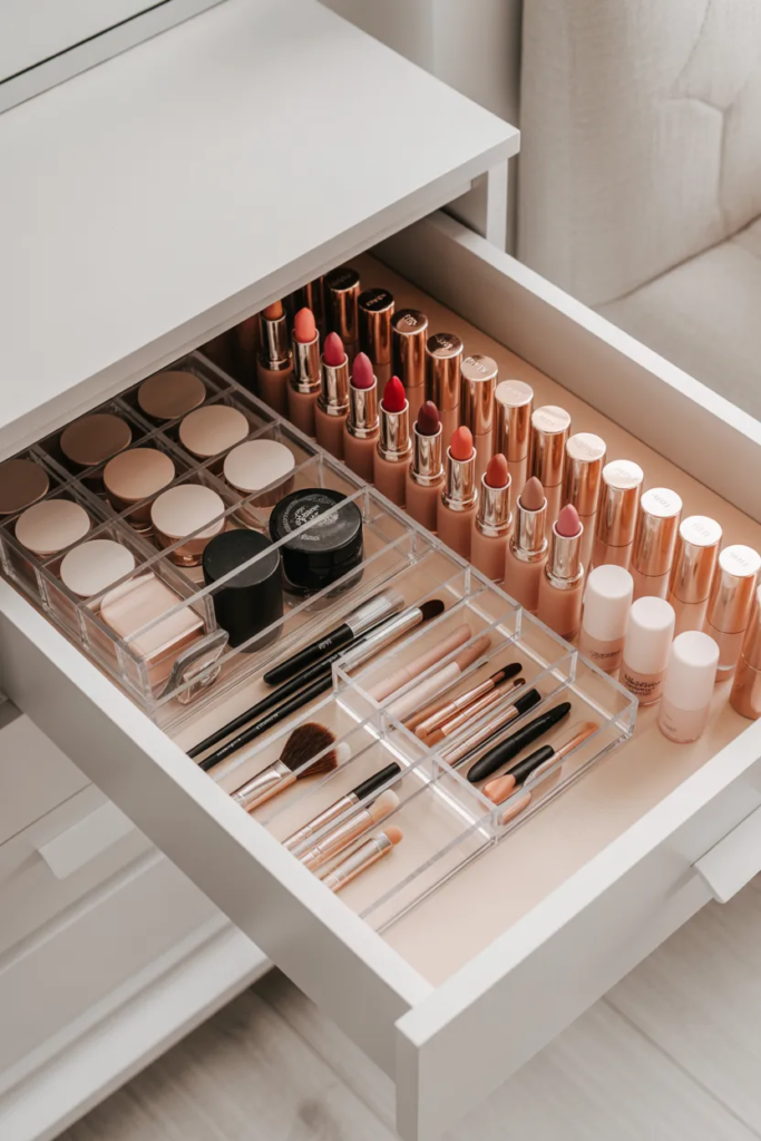 Dressing Table with Drawer Organizers - Dressing Table Ideas