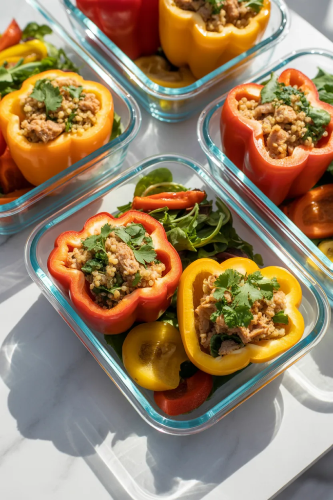 Turkey and Quinoa Stuffed Peppers