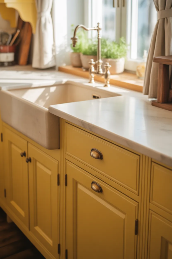 Soft Butter Yellow Cabinets - Yellow Kitchen Ideas