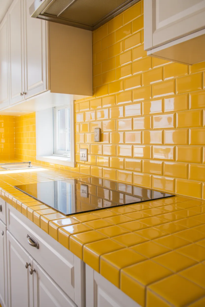 Yellow Tile Backsplashes