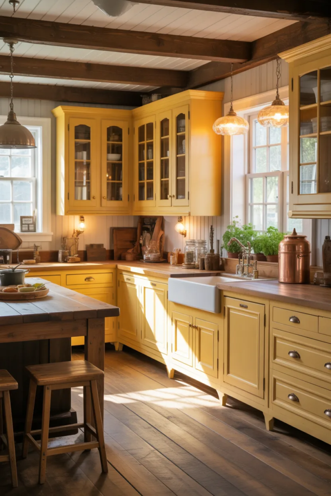 Farmhouse Yellow Kitchens