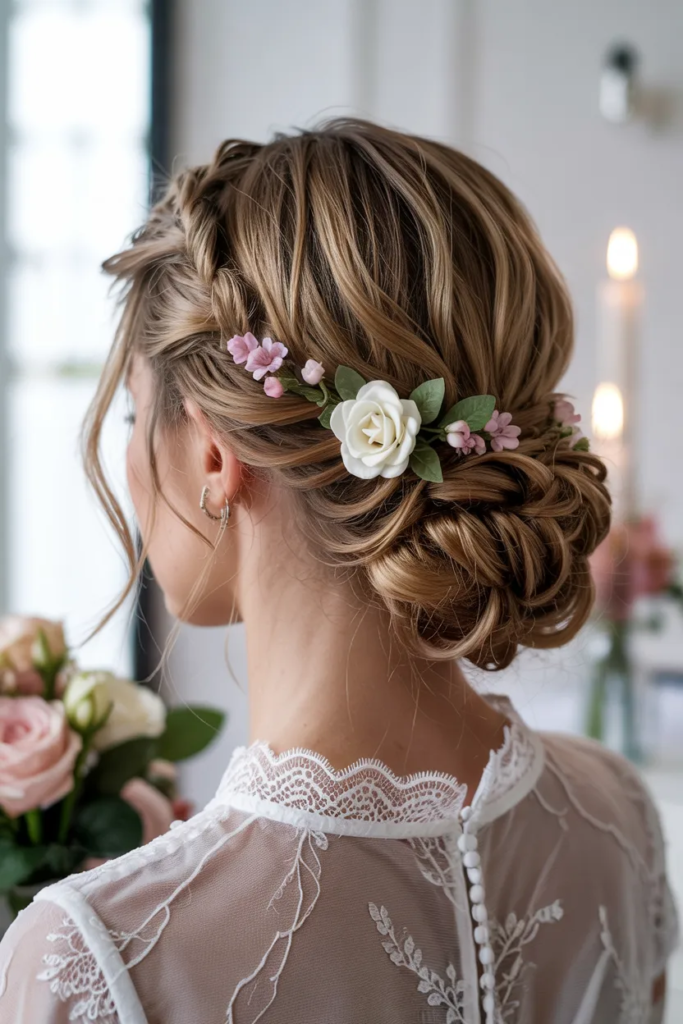 Floral Accented Updo